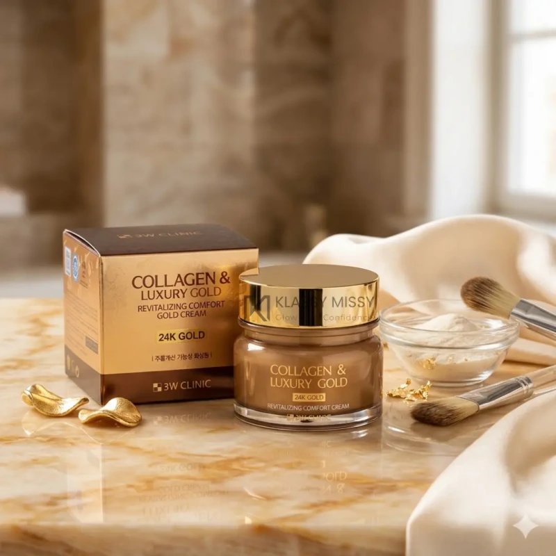 3W CLINIC Collagen & Luxury Gold Revitalizing Comfort Gold Cream – výživný pleťový krém 1