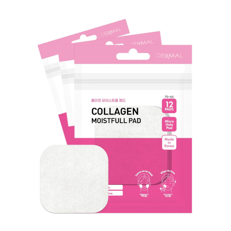 DERMAL Collagen Moistfull Pad – Kolagénové tonizačné tampóny na spevnenie pleti