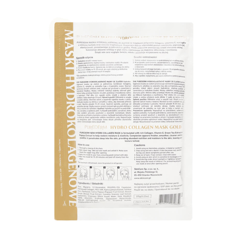 PUREDERM Hydro Collagen Mask Gold 1