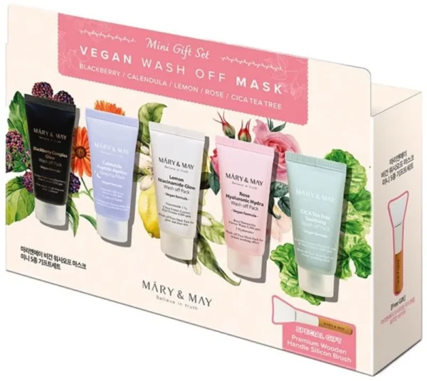 Mary&May Vegan Wash Off Mask MINI Gift Set (5×30 g)