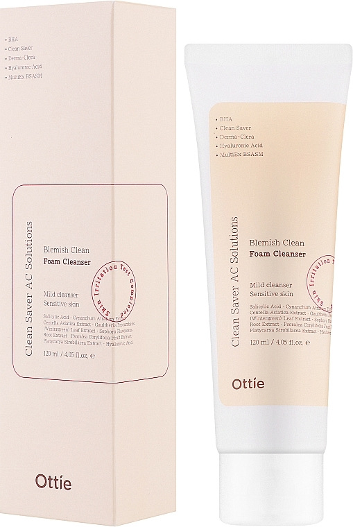 Ottie Blemish Clean Foam Cleanser, 120 ml 2