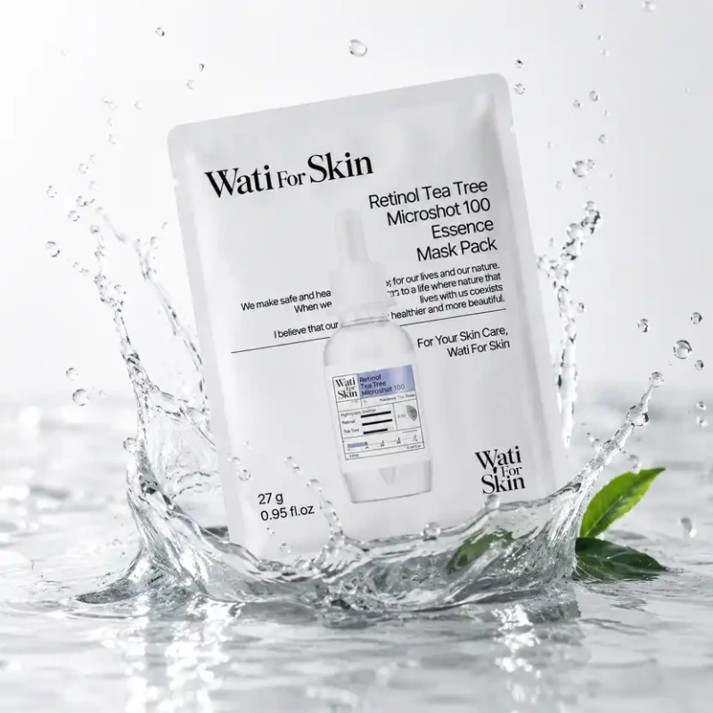 WATI FOR SKIN Retinol Tea Tree Microshot 100 Essence Mask, 10ks 1