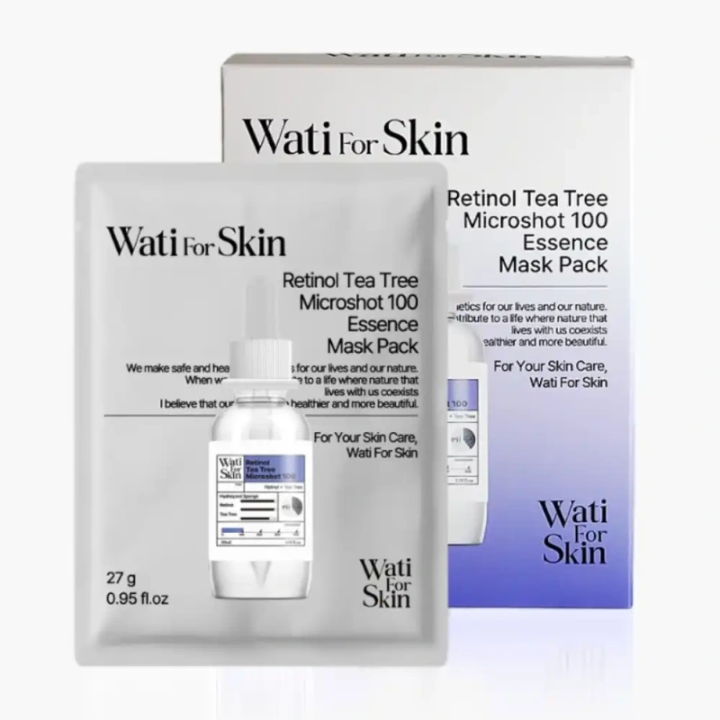 WATI FOR SKIN Retinol Tea Tree Microshot 100 Essence Mask, 10ks