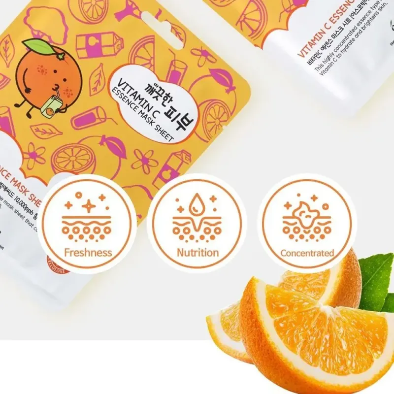 ESFOLIO Rozjasňujúca maska s vitamínom C Pure Skin Vitamin C Essence Mask Sheet