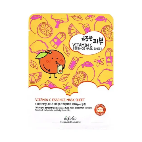 ESFOLIO Rozjasňujúca maska s vitamínom C Pure Skin Vitamin C Essence Mask Sheet