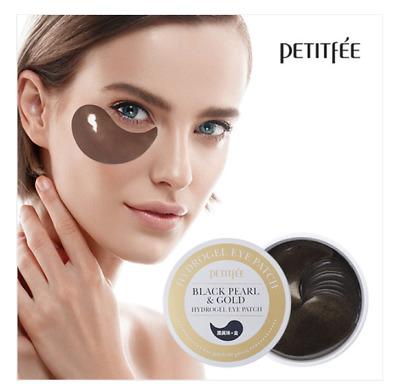 PETITFÉE Black Pearl & Gold Hydrogel Eye Patch, 84 g / 60 pcs