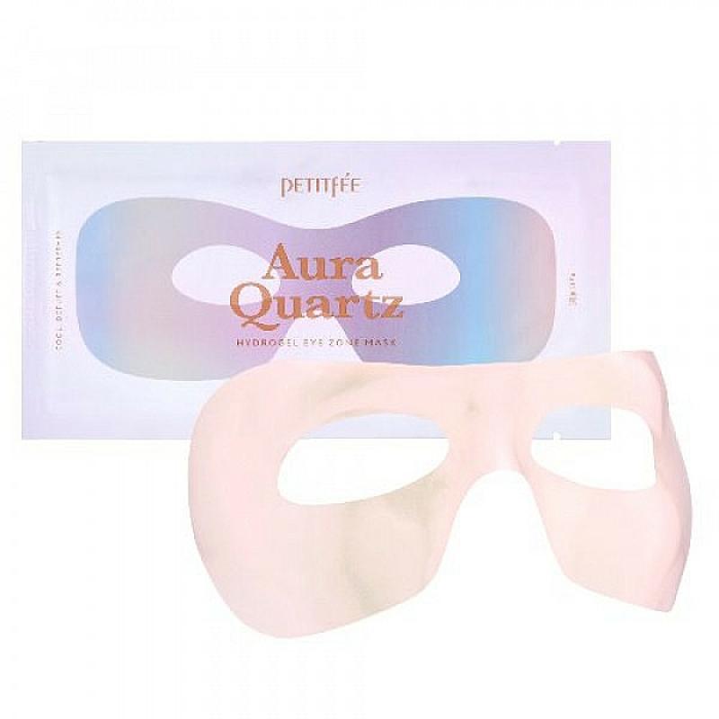 PETITFÉE Hydrogelová maska na oči Aura Quartz Hydrogel Eye Zone Mask Iridescent Lavender