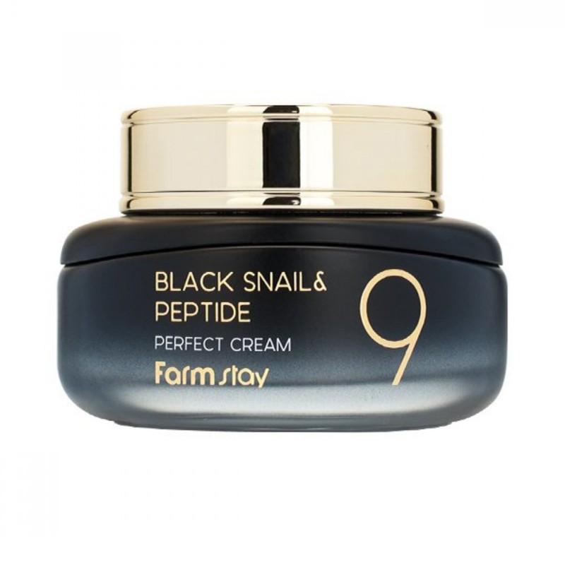 FARMSTAY Black Snail & Peptide 9 Perfect Cream, 55 ml