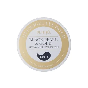 PETITFÉE Black Pearl & Gold Hydrogel Eye Patch, 84 g / 60 pcs