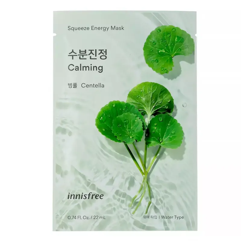 INNISFREE Upokojujúca maska na tvár Squeeze Energy Mask - Centella - Calming