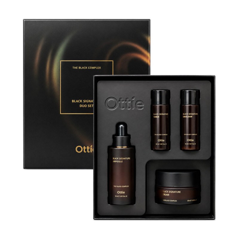 Ottie Black Signature Duo Set - anti-age sada so slimačím mucínom a peptidmi
