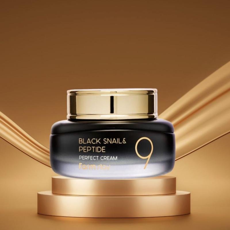 FARMSTAY Black Snail & Peptide 9 Perfect Cream, 55 ml