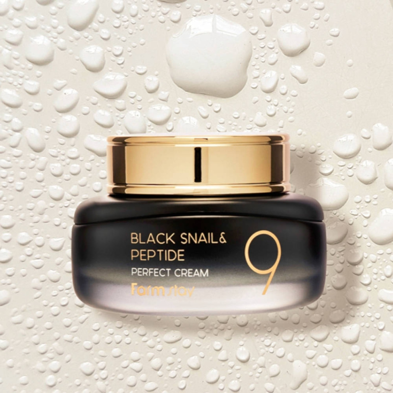 FARMSTAY Black Snail & Peptide 9 Perfect Cream, 55 ml 3