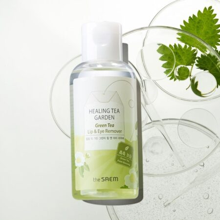 THE SAEM Healing Tea Garden Green Tea Lip & Eye Remover 4