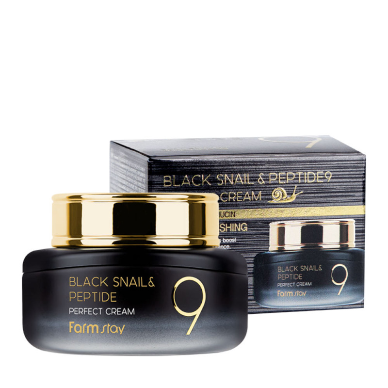FARMSTAY Black Snail & Peptide 9 Perfect Cream, 55 ml 2