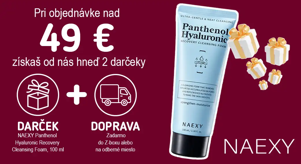 🎁 Darček k nákupu nad 49 € –  NAEXY Panthenol Hyaluronic Recovery Cleansing Foam