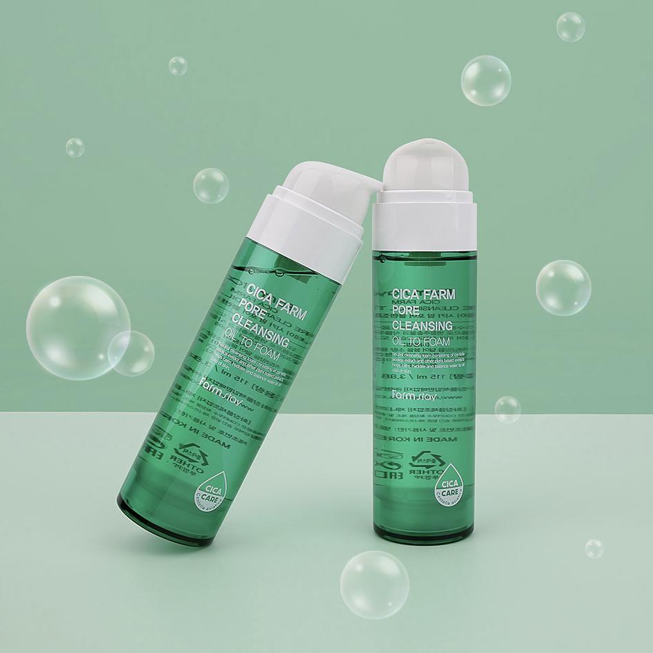 FARMSTAY CICA FARM Pore Cleansing OIL TO Foam, 115 ml