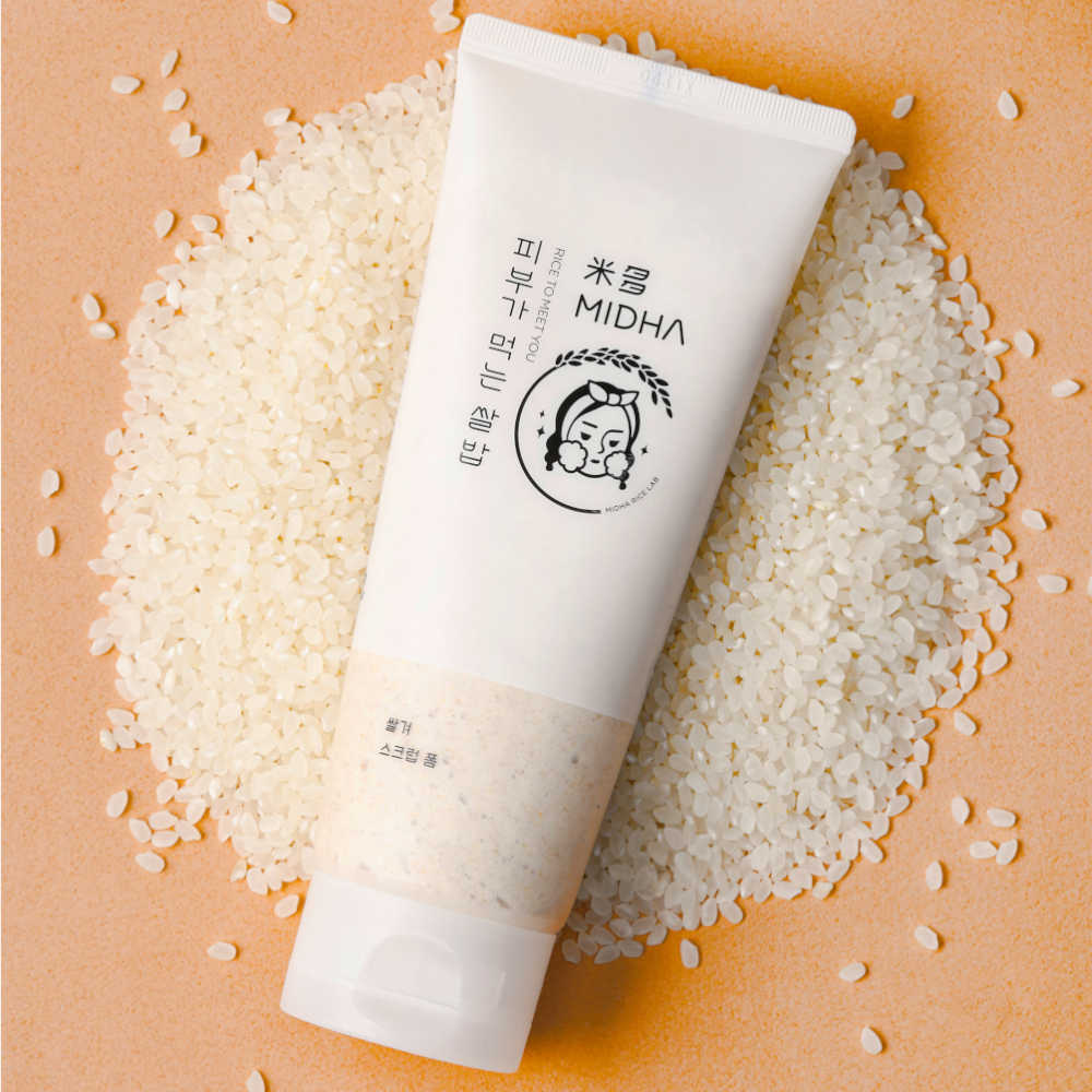 MIDHA Rice Bran Scrub Foam
