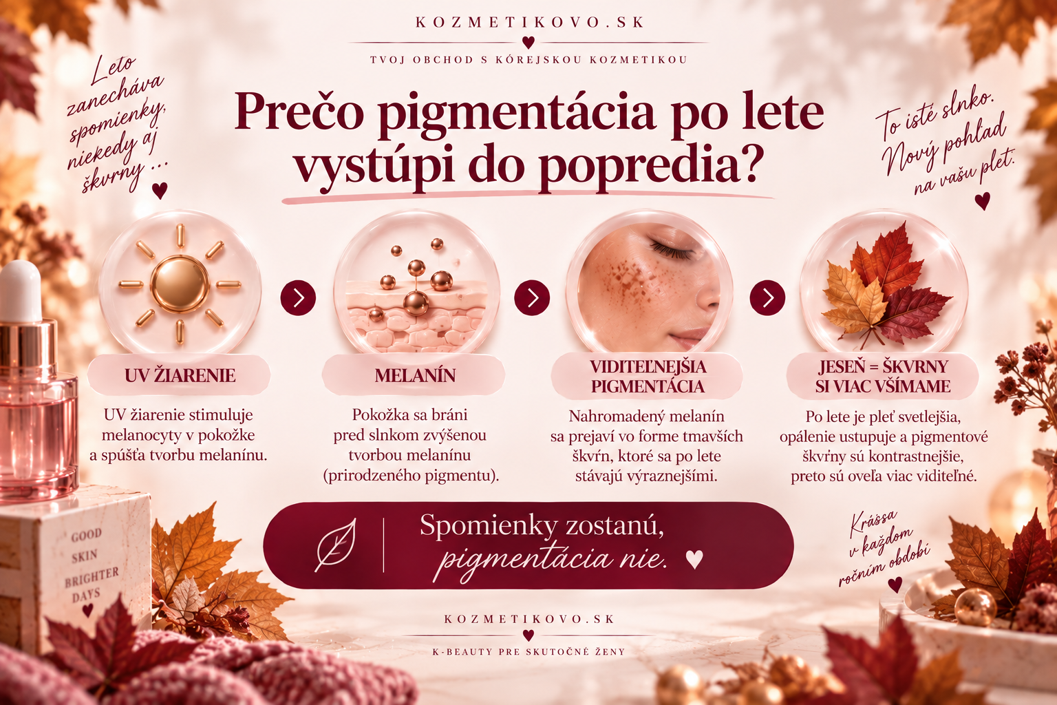 Ako slnečné žiarenie ovplyvňuje viditeľnosť pigmentových škvŕn po lete