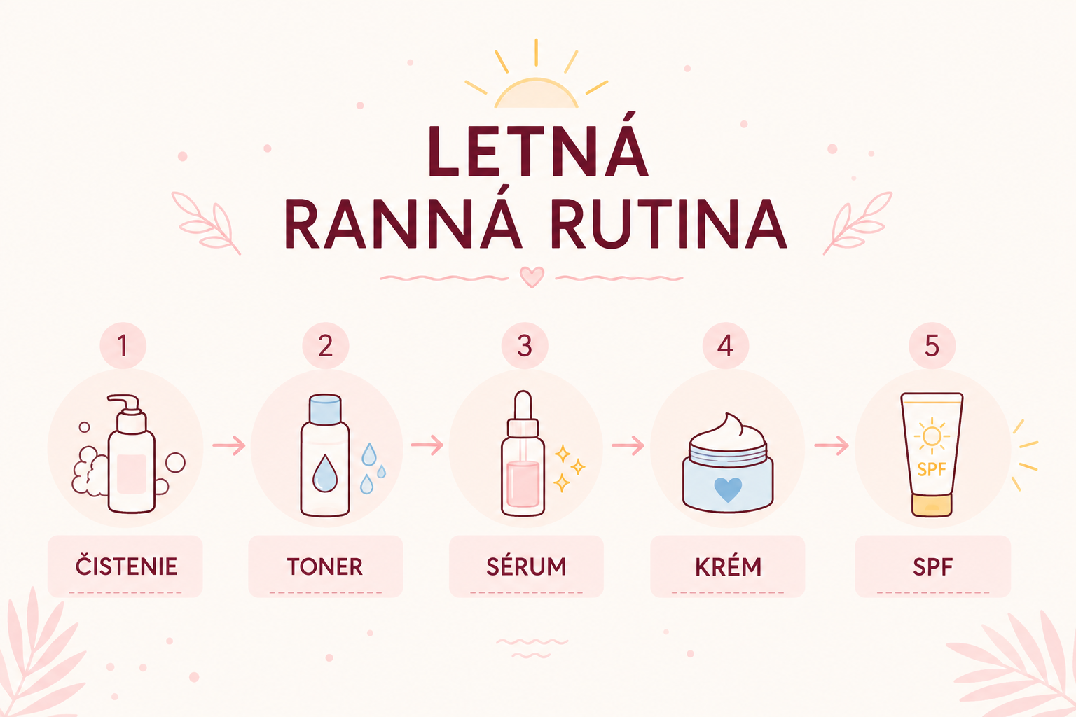 Správne poradie letnej rannej skincare rutiny.