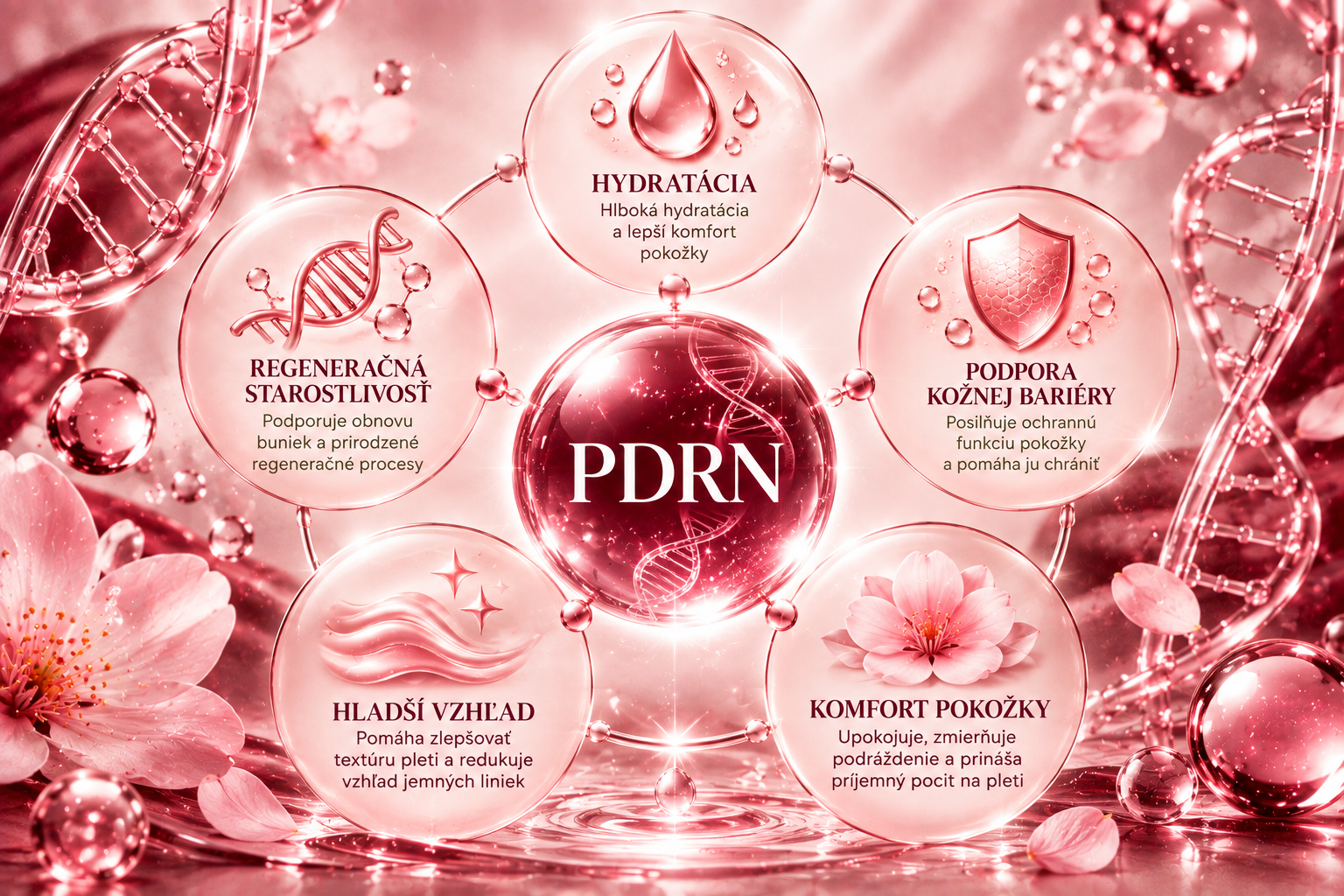 PDRN účinky na pleť – hydratácia, regenerácia, podpora kožnej bariéry a hladší vzhľad
