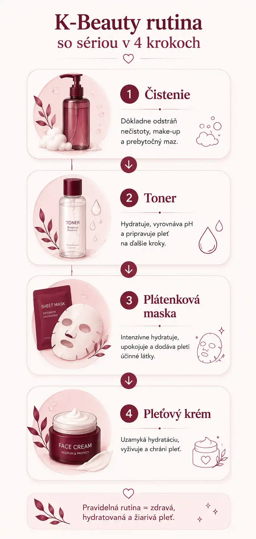 Správne poradie používania plátenkovej masky v skincare rutine.
