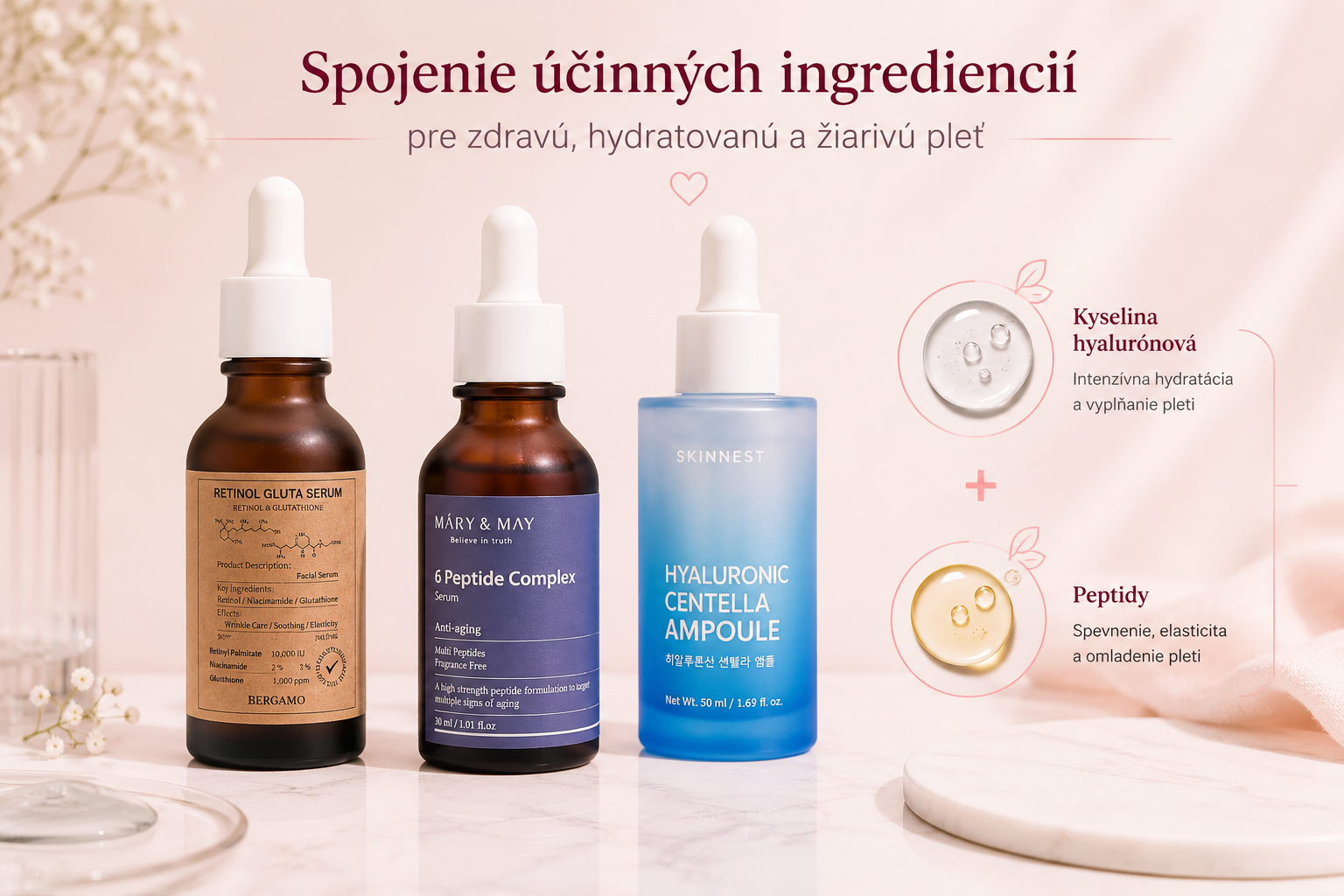 Kombinovanie viacerých pleťových sér v K-Beauty rutine.