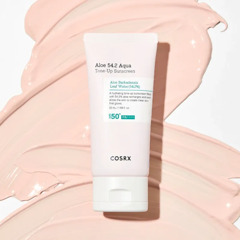 COSRX Hydratačný krém pleťový krém Aloe 54.2 Aqua Tone-Up Sunscreen SPF50+/PA++++
