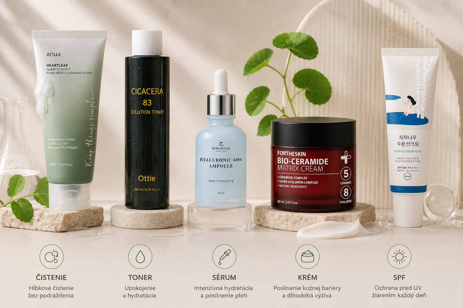 Produkty odporúčané pre prvú skincare rutinu.
