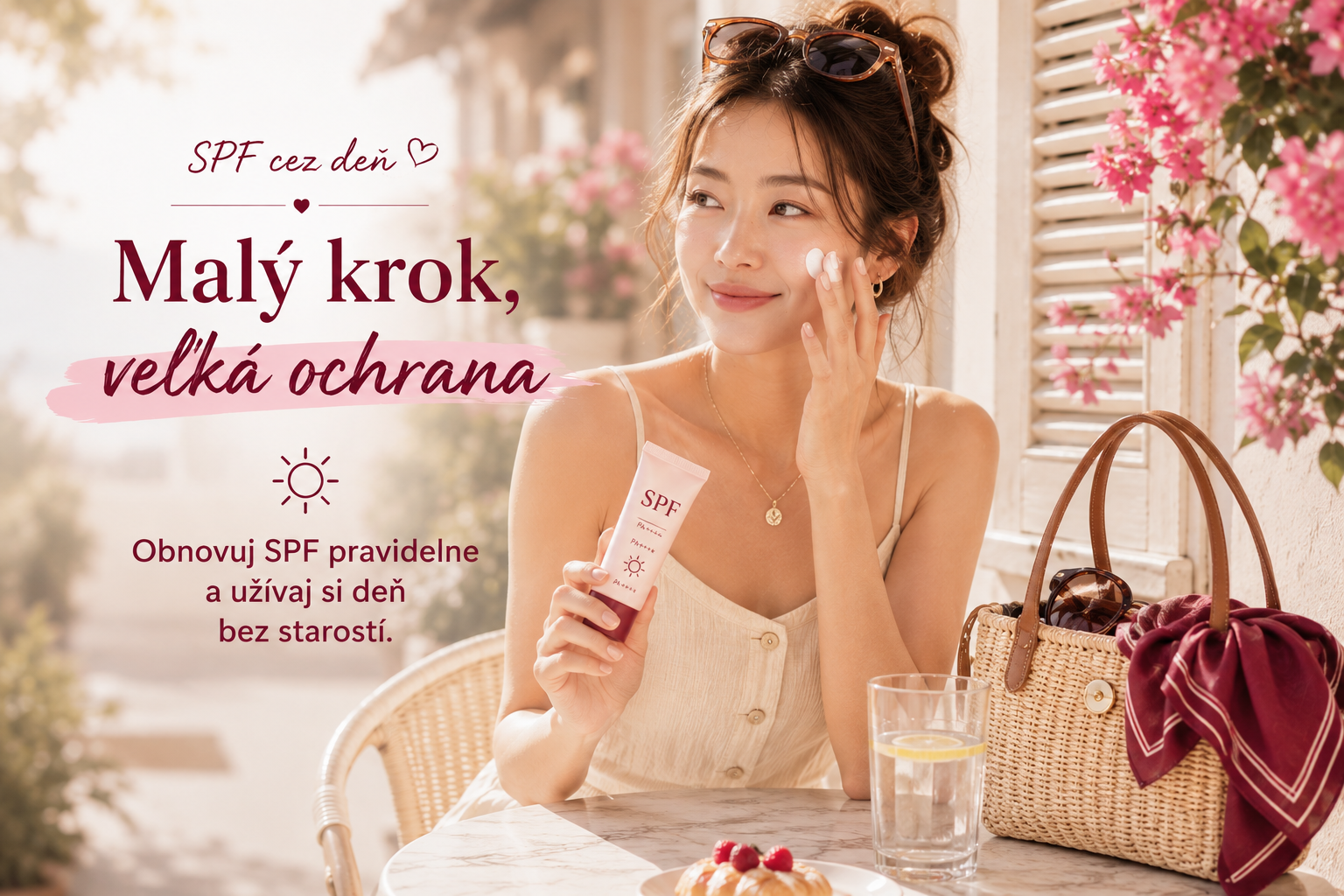 Obnovenie SPF počas dňa pri nosení make-upu.