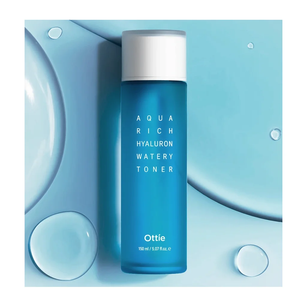 Ottie Aqua Rich Hyaluron Watery Toner pre suchú a dehydrovanú pleť.