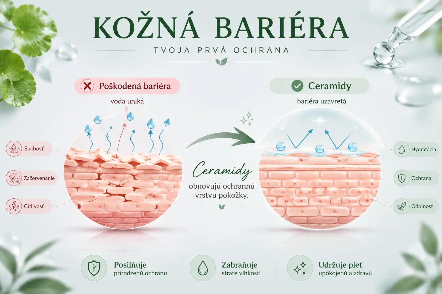 Ako ceramidy pomáhajú obnoviť kožnú bariéru.