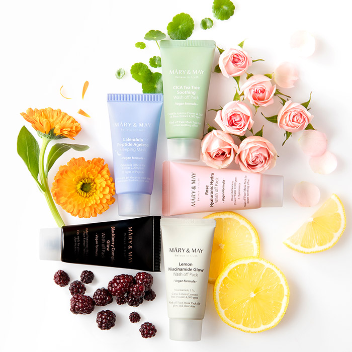 Mary&May Vegan Wash Off Mask MINI Gift Set (5×30 g)